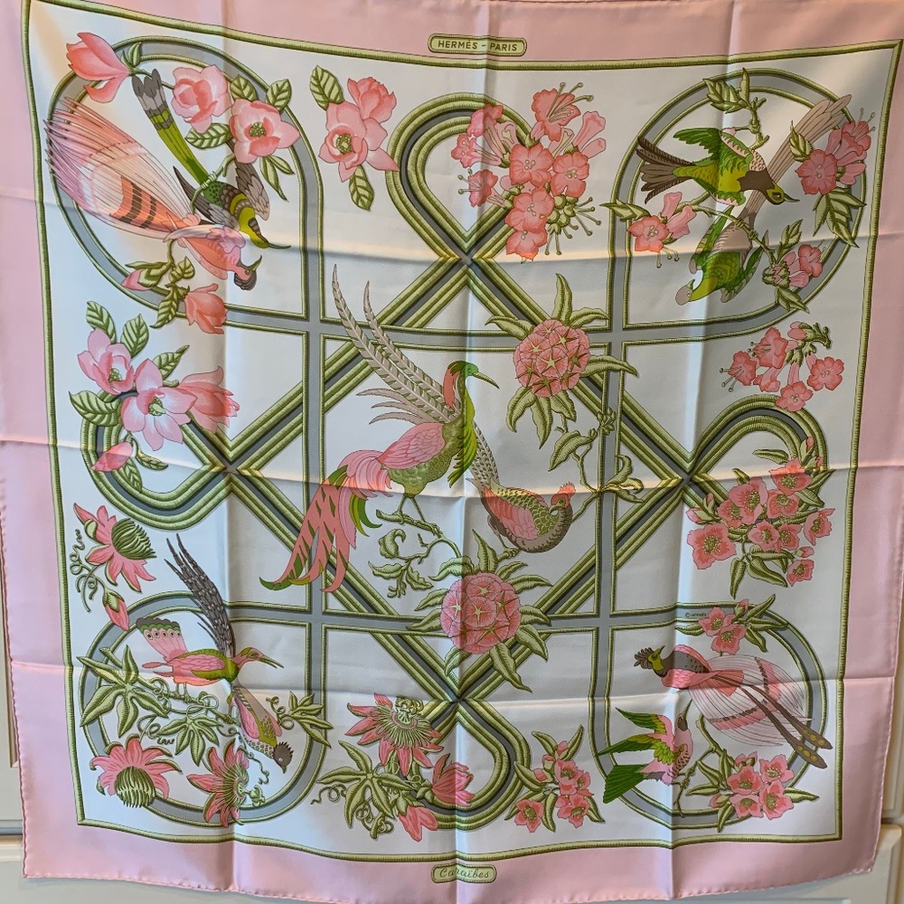 Hermes silk Caraibes scarf